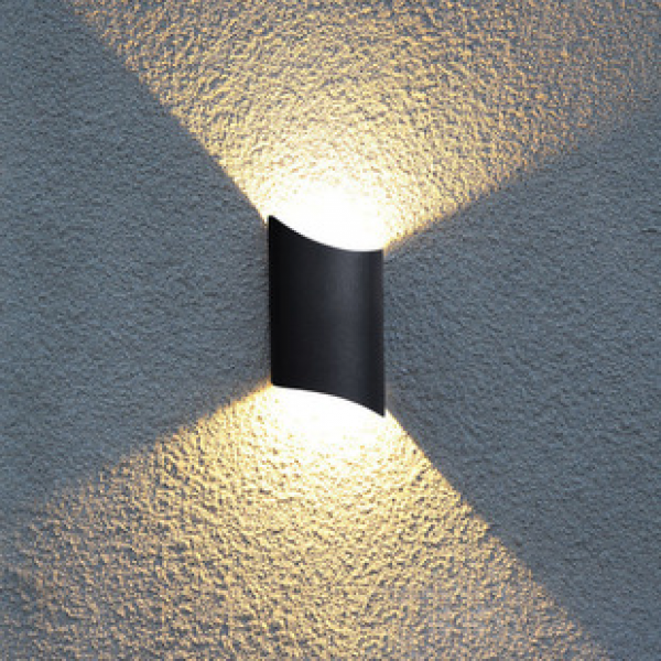 Modern minimalist outdoor LED waterproof wall light, courtyard terrace staircase light, elegant black creative corridor light