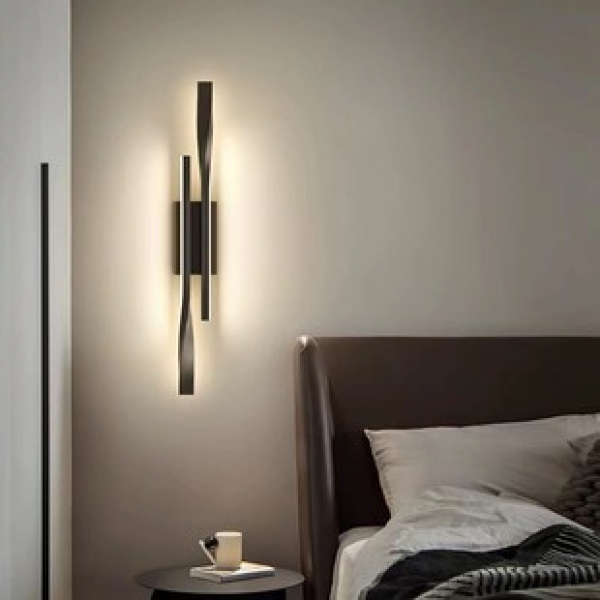 Extremely simple long strip light luxury LED living room sofa background wall light modern minimalist bedroom bedside lamp