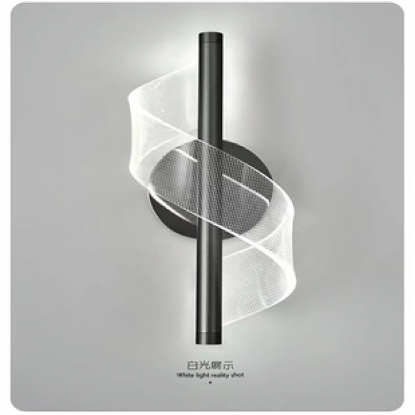 Modern minimalist acrylic light guided wall lamp, bedroom bedside lamp, light luxury creative LED living room background wall hallway lamp