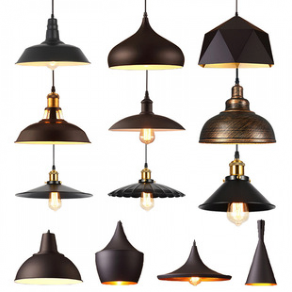 Retro industrial style restaurant chandelier, creative simplicity bar counter, coffee shop lighting, American loft living room, dining room lighting