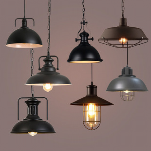 American retro industrial style iron chandelier farmhouse living room dining room bar desk lamp shop milk tea shop coffee shop lighting fixtures