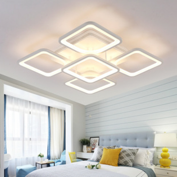 0 rectangular living room lighting fixtures, LED ceiling lights, infinite dimming, Sky City room lights, bedroom AI voice lighting fixtures