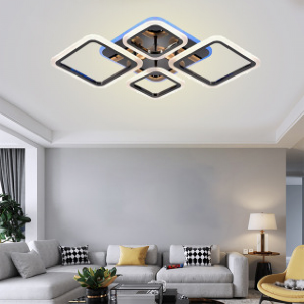 Square ceiling light acrylic infinite dimming living room light creative hotel study bedroom lighting