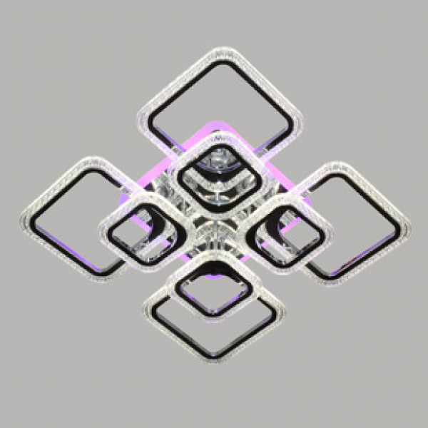 Square living room lighting fixtures, LED ceiling lights, infinite dimming, Sky City room lights, bedroom AI voice lighting fixtures