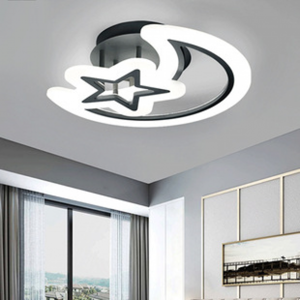2023 new minimalist modern black personality creative Nordic atmosphere warm romantic room bedroom LED ceiling light