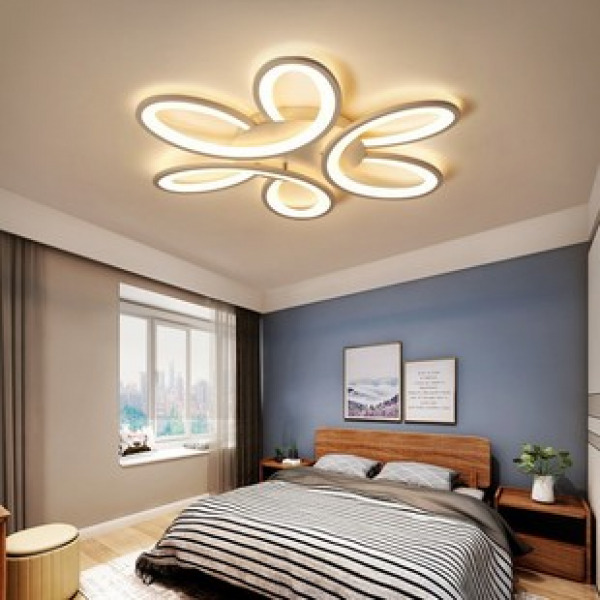 Flower shaped living room lights, creative acrylic bedroom lights, LED art lights, study ceiling lights, dining room lighting fixtures