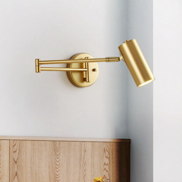Designer's personalized and creative swing wall lamp, living room, dining room, bedroom, bedside, hallway, double section mechanical arm lamp