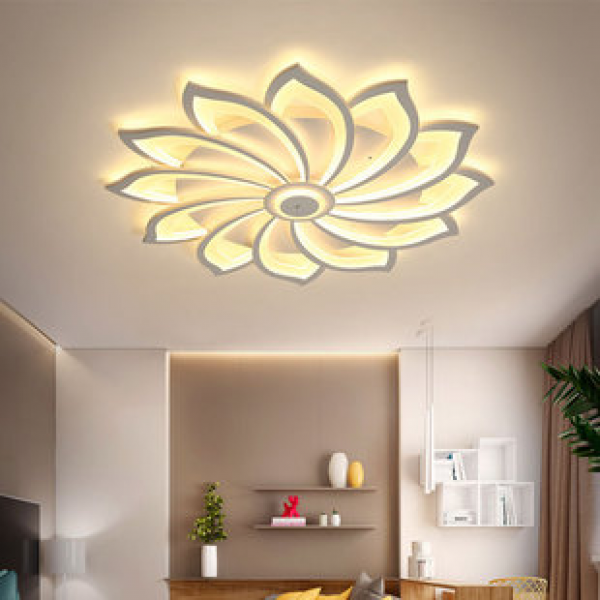 LED ceiling lamp, bedroom lamp, sun lamp, modern and simple Nordic lighting, home Zhongshan living room lamp, sunflower
