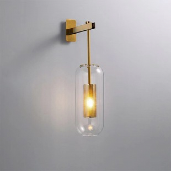 Postmodern luxury designer wall lamp, living room corridor corridor, study room, minimalist bedroom, bedside glass wall lamp