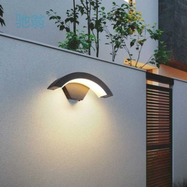 T5e Outdoor Wall Lamp Villa Courtyard Balcony Corridor Doorway Outdoor Waterproof Exterior Wall Sensor Wall Lamp Black