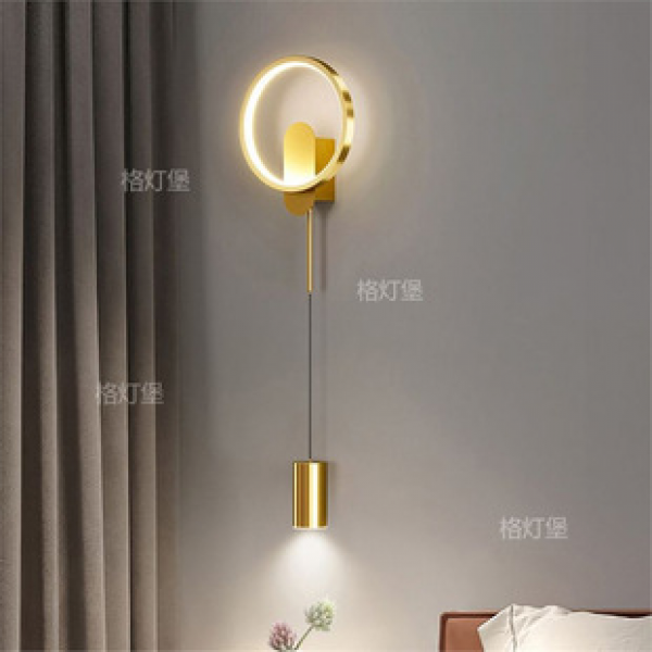 Nordic modern minimalist wall lamp, bedroom bedside strip lamp, 2024 new light luxury ultra simple wall lamp, living room background lamp