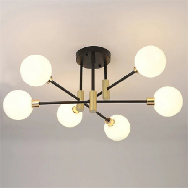 Cross border hot selling Nordic ceiling lights, glass spherical molecular living room lights, simple and creative bedroom and room lighting fixtures