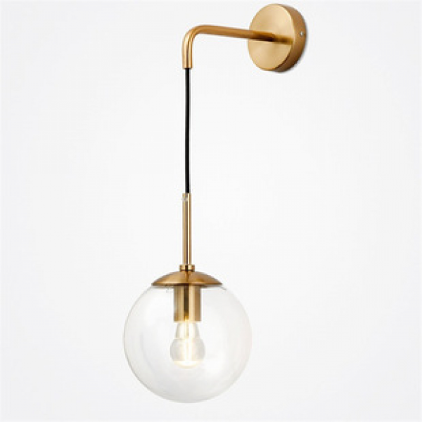 Nordic wall lamp, postmodern glass retro lighting, creative iron art, simple aisle, bedside, personalized living room mirror, headlight