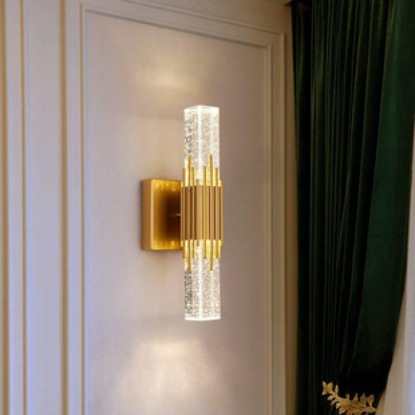 Crystal Wall Light Gold Modern Luxury LED Wall Light Indoor Crystal Dressing Light Suitable for Bathroom Guests Amazon Lighting