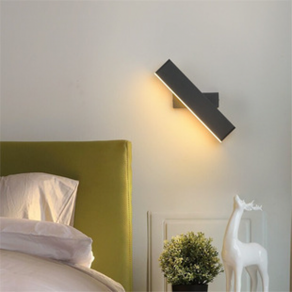 Bedroom bedside lamp wall lamp LED simple modern Nordic rotatable study reading lamp hotel engineering Zhongshan lamp
