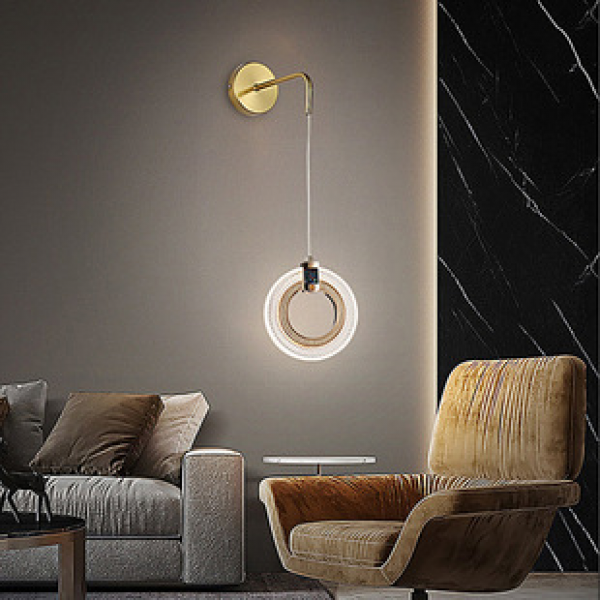 Light luxury Nordic minimalist modern wall lamp bedroom bedside children's room crystal wall lamp high-end restaurant hotel aisle lamp