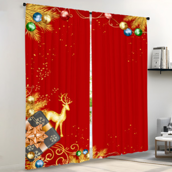 2PCS Plant Landscape Series Curtains Factory OEM 3D Digital Printing Cross border Amazon Curtains Hot Selling Pattern