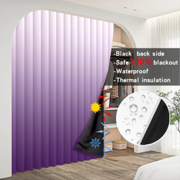 Manufacturer supplies cross-border Amazon hot sale popular gradual color curtains, floating window, living room, study, french window door