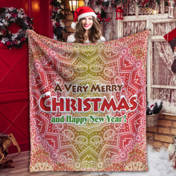 Christmas flannel blanket, air conditioning nap blanket