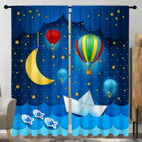 2PCS City Scene Curtain Factory Delivers 3D Digital Printing Cross border Amazon Curtain Hot Selling Pattern
