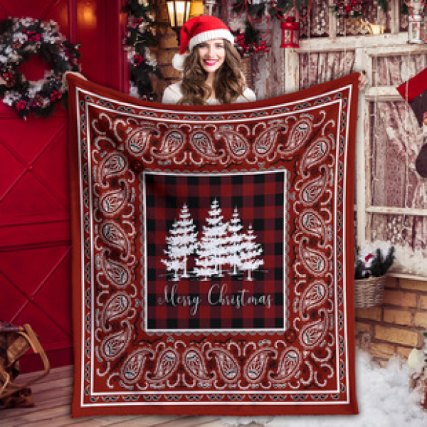 Christmas flannel blanket, air conditioning nap blanket