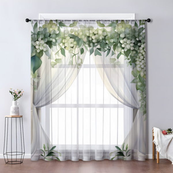 1pc new boutique window screen series window screen 3D digital printing factory direct sales bedroom living room decoration pole through window