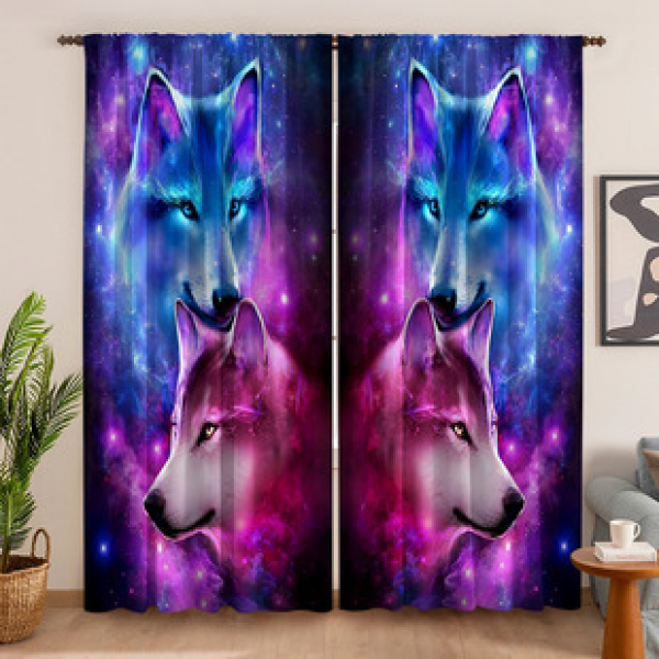 Cross border hot selling manufacturer direct sales digital printing Amazon popular cartoon element curtains