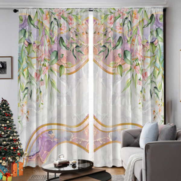 2PCS City Scene Curtain Factory Delivers 3D Digital Printing Cross border Amazon Curtain Hot Selling Pattern