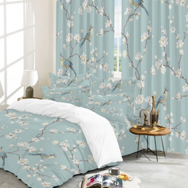 Manufacturer's direct supply to cross-border platform Amazon WISH hot selling and explosive products, full range of brushed three piece bedding and curtains