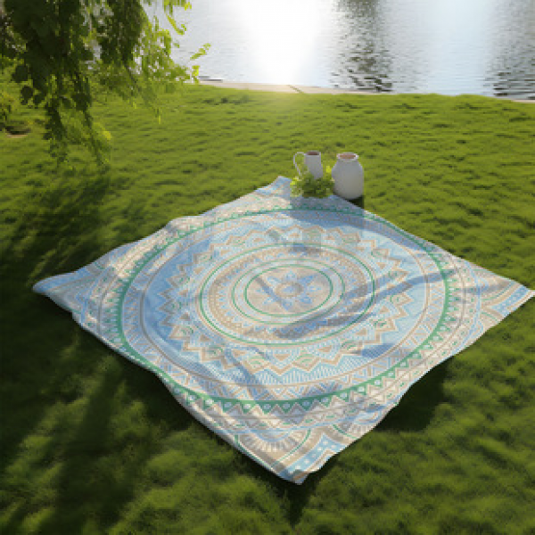 Cross border beach mat, quick drying, waterproof and moisture-proof mat, outdoor picnic mat, camping blanket