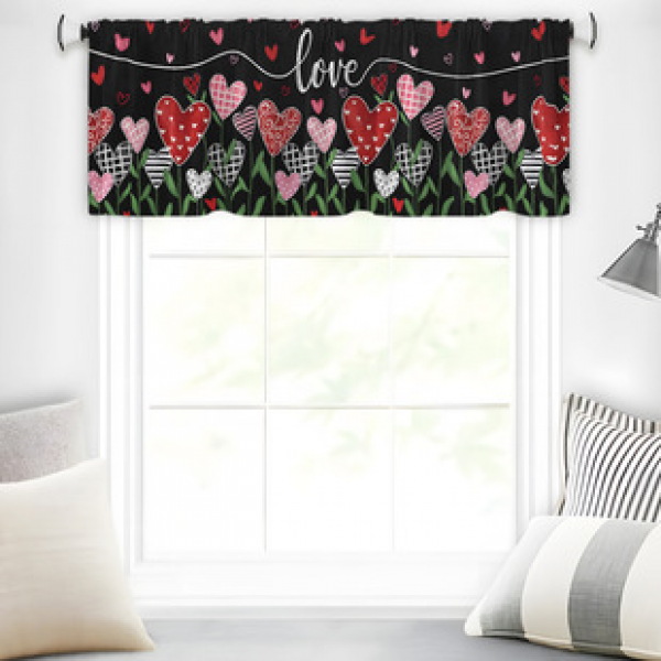 1PC multi-color patterned short curtain kitchen curtain half curtain cross-border Christmas small window decoration polyester cotton