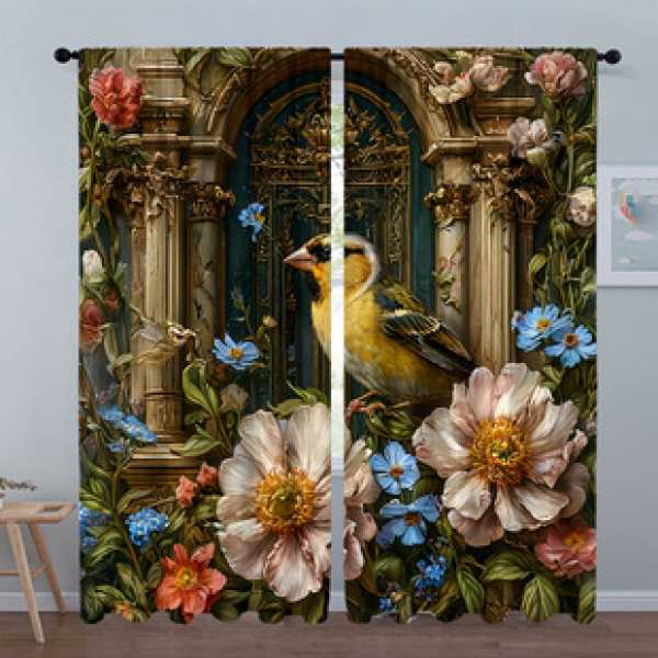 2PCS City Scene Curtain Factory Delivers 3D Digital Printing Cross border Amazon Curtain Hot Selling Pattern