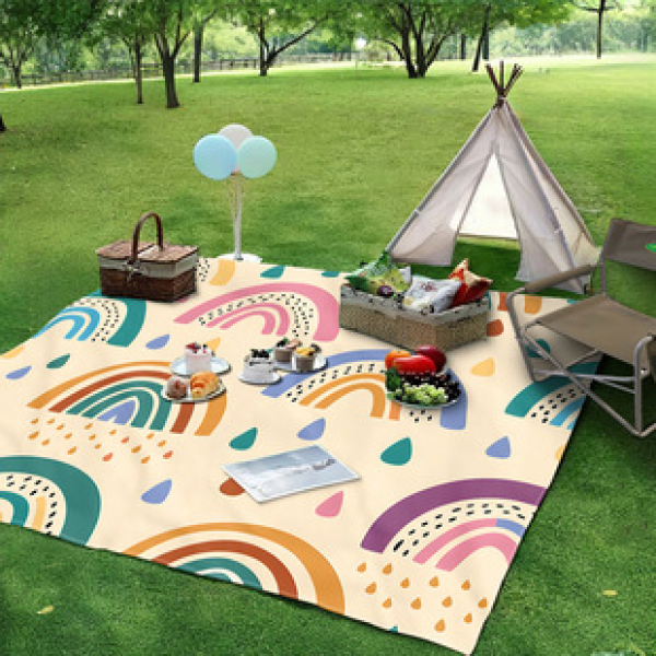 Cross border beach mat, quick drying, waterproof and moisture-proof mat, outdoor picnic mat, camping blanket