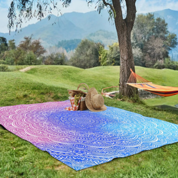 Cross border beach mat, quick drying, waterproof and moisture-proof mat, outdoor picnic mat, camping blanket