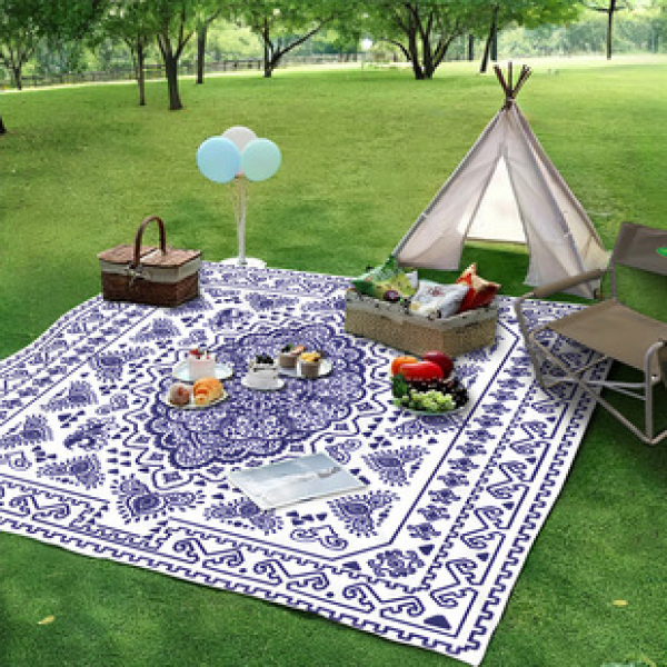 Cross border beach mat, quick drying, waterproof and moisture-proof mat, outdoor picnic mat, camping blanket