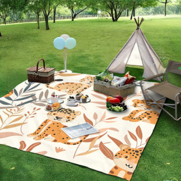 Cross border beach mat, quick drying, waterproof and moisture-proof mat, outdoor picnic mat, camping blanket