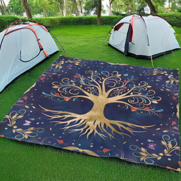 Cross border beach mat, quick drying, waterproof and moisture-proof mat, outdoor picnic mat, camping blanket