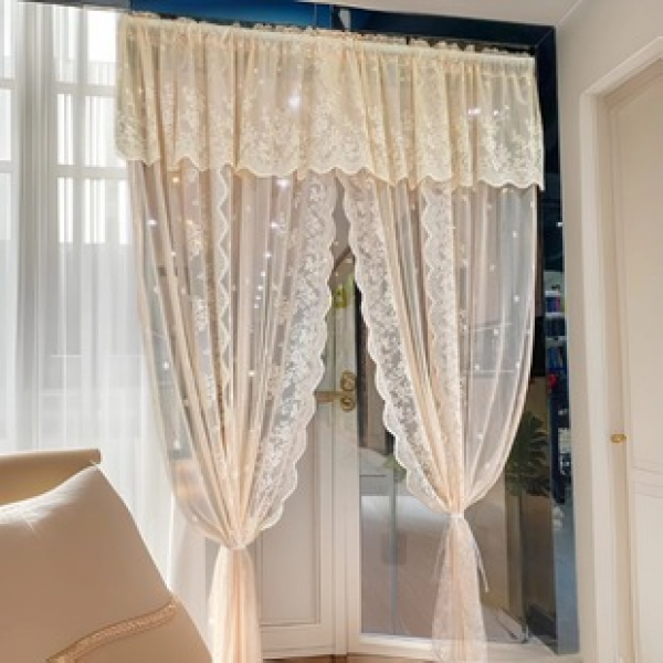 Cross border plum veil door curtain European style showcase Nordic partition finished product