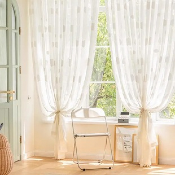 Cross border cloud screen door curtain European showcase Nordic partition finished product