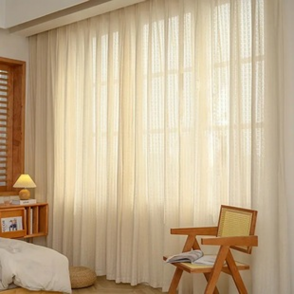 Manufacturer directly supplies cross-border e-commerce platform Amazon WISH boutique cross grid linen curtains and window screens