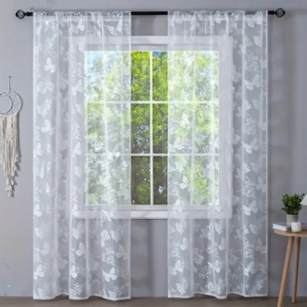Cross border hot selling new butterfly gauze door curtain