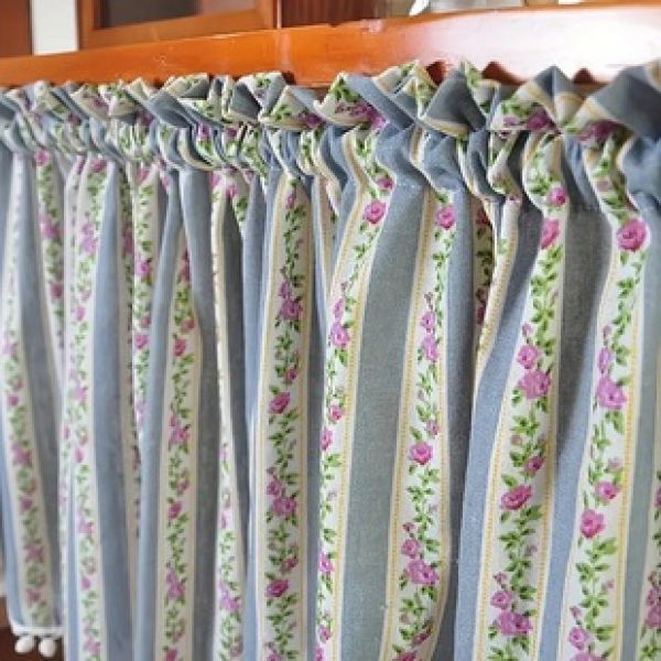 Cross border hot selling printed short curtains, short curtain cabinets, door curtains, screen windows, kitchen partitions, finished screens, small window screens