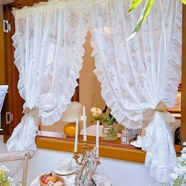 Factory direct supply cross-border e-commerce platform Amazon's popular new product butterfly side short curtain factory dropshipping