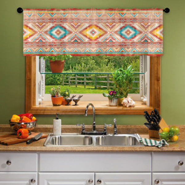 1pcs Kitchen Short Curtain Cartoon Pattern Cross border Hot Selling Factory Direct Supply 3D Digital Printing Waterproof and Oil proof