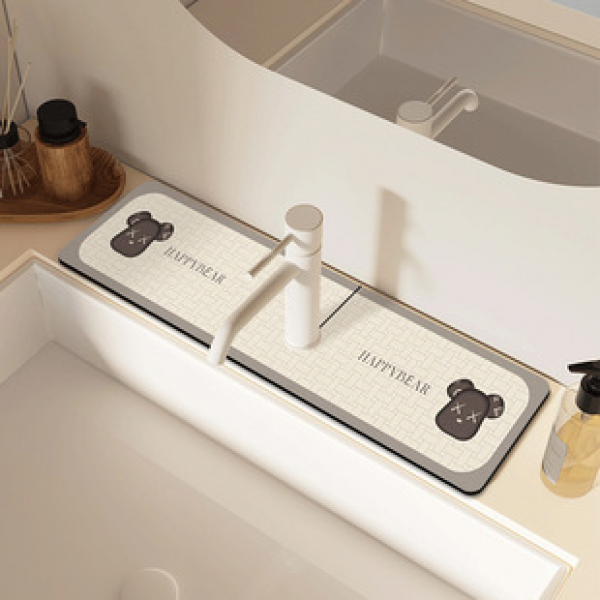 Kitchen, bathroom, diatomaceous earth faucet, drain pad, bathroom sink, small absorbent pad, special splash proof pad