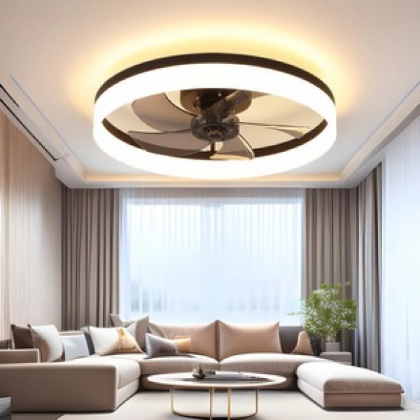 Source Cross border Supply Ceiling Fan Light Simple Bedroom Ceiling Fan Light Circular Ceiling Fan Light DC Variable Frequency Fan Light