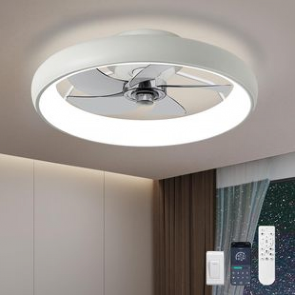 Cross border ceiling bedroom fan light luxury Nordic restaurant intelligent fan light Japanese and American standard 110V Zhongshan lighting fixture