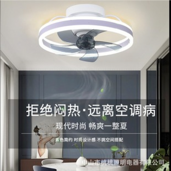 Cross border dedicated shaking head fan lamp, variable frequency bedroom restaurant electric fan lamp, 110V220V factory direct sales in stock