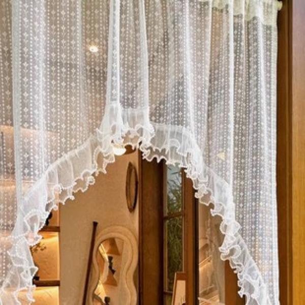 2025 New Small Airplane Short Curtains, Tailcoat Curtains, Embroidered Curtains, Finished Roman Curtains