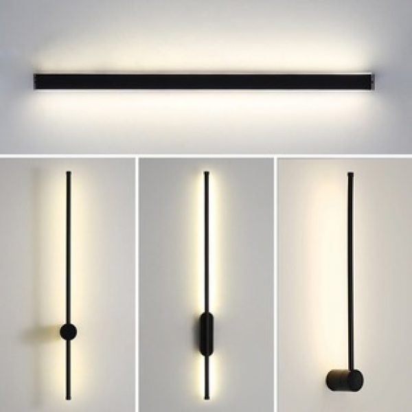 Long strip wall lamp, light luxury bedroom bedside lamp, line lamp, modern minimalist Nordic minimalist living room background wall lamp